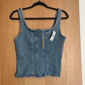 Warp + Weft denim corset tank